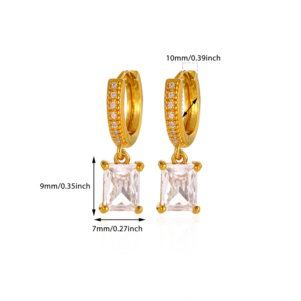 New Mini CZ Star Moon Butterfly Pendant Hoop Earrings For Women Elegant Fashion Geometry Tiny Hoops Earring Jewelry Party Gift