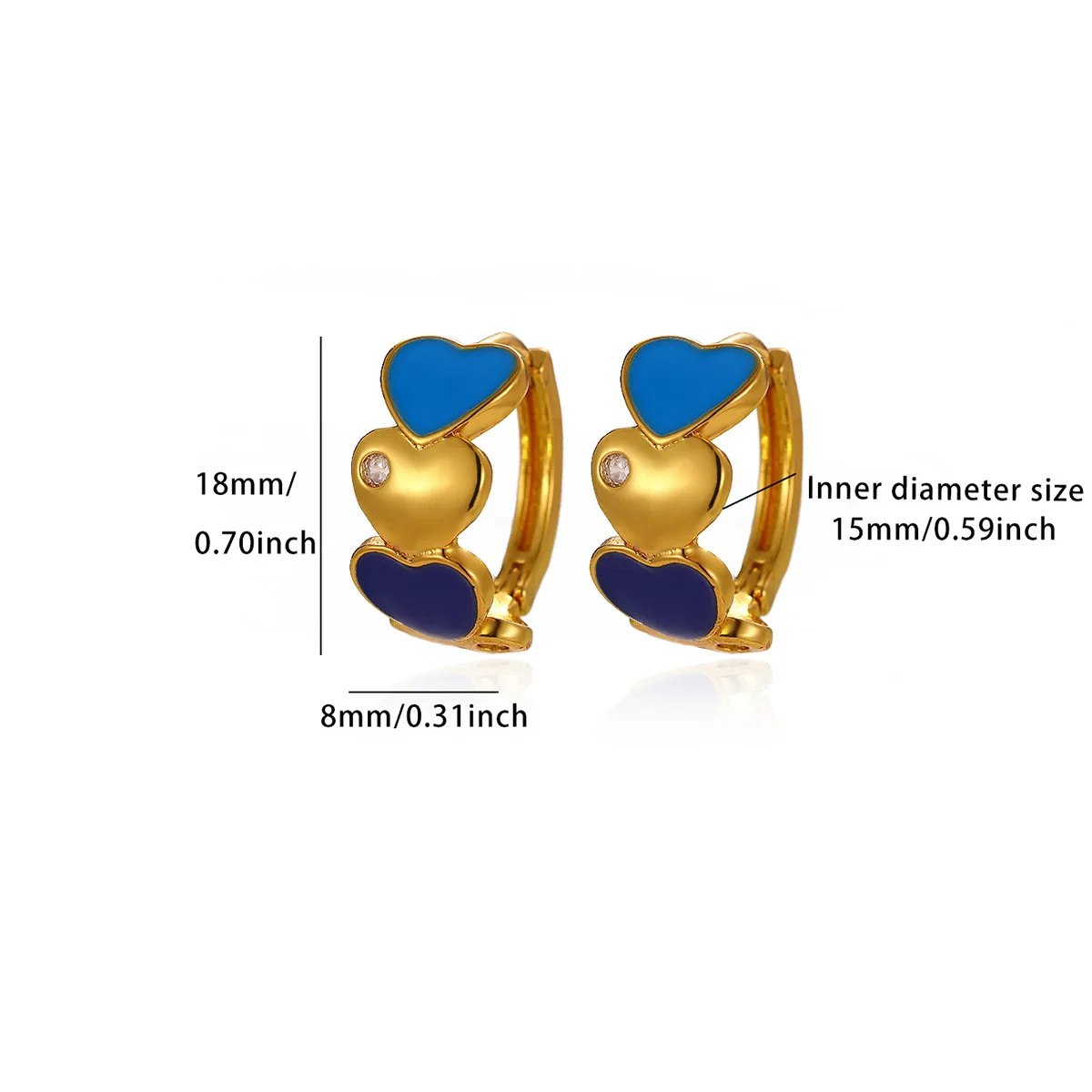 New Mini CZ Star Moon Butterfly Pendant Hoop Earrings For Women Elegant Fashion Geometry Tiny Hoops Earring Jewelry Party Gift