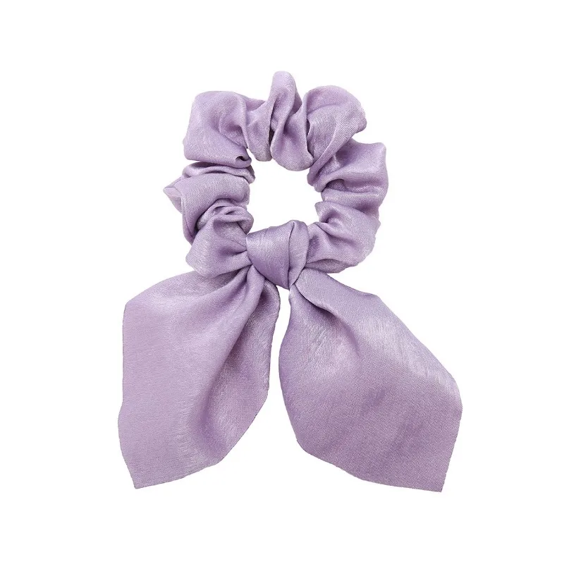 Bow Scrunchies For Woman Girls Printed Floral Hair Ties with Bow Elastic Hair Bands Ponytail Holder Hair Accessories