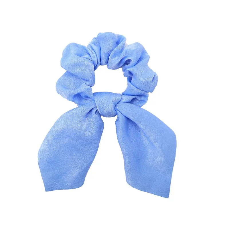 Bow Scrunchies For Woman Girls Printed Floral Hair Ties with Bow Elastic Hair Bands Ponytail Holder Hair Accessories