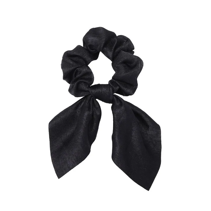 Bow Scrunchies For Woman Girls Printed Floral Hair Ties with Bow Elastic Hair Bands Ponytail Holder Hair Accessories