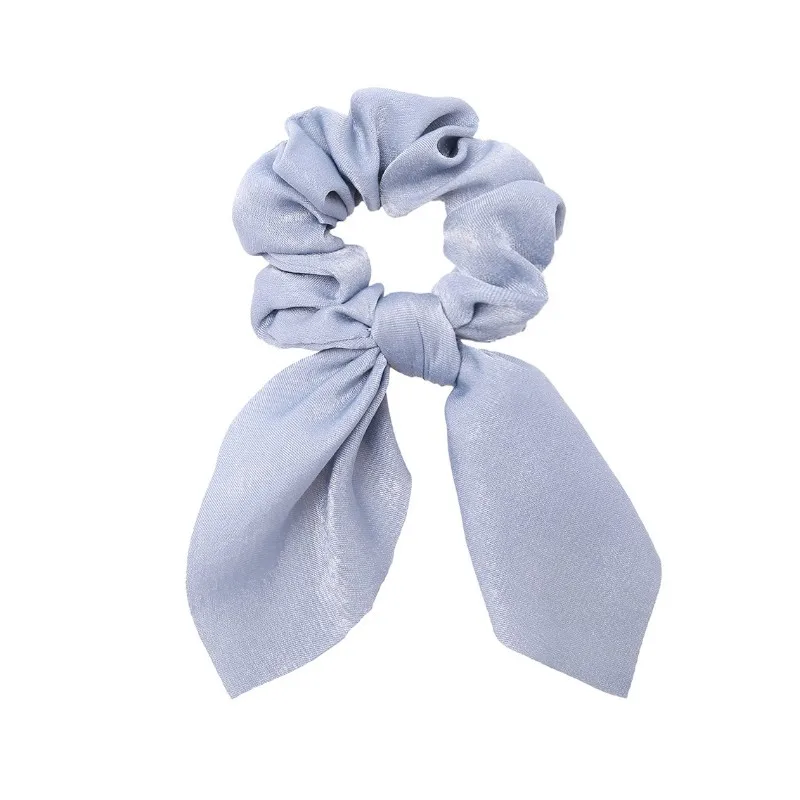 Bow Scrunchies For Woman Girls Printed Floral Hair Ties with Bow Elastic Hair Bands Ponytail Holder Hair Accessories