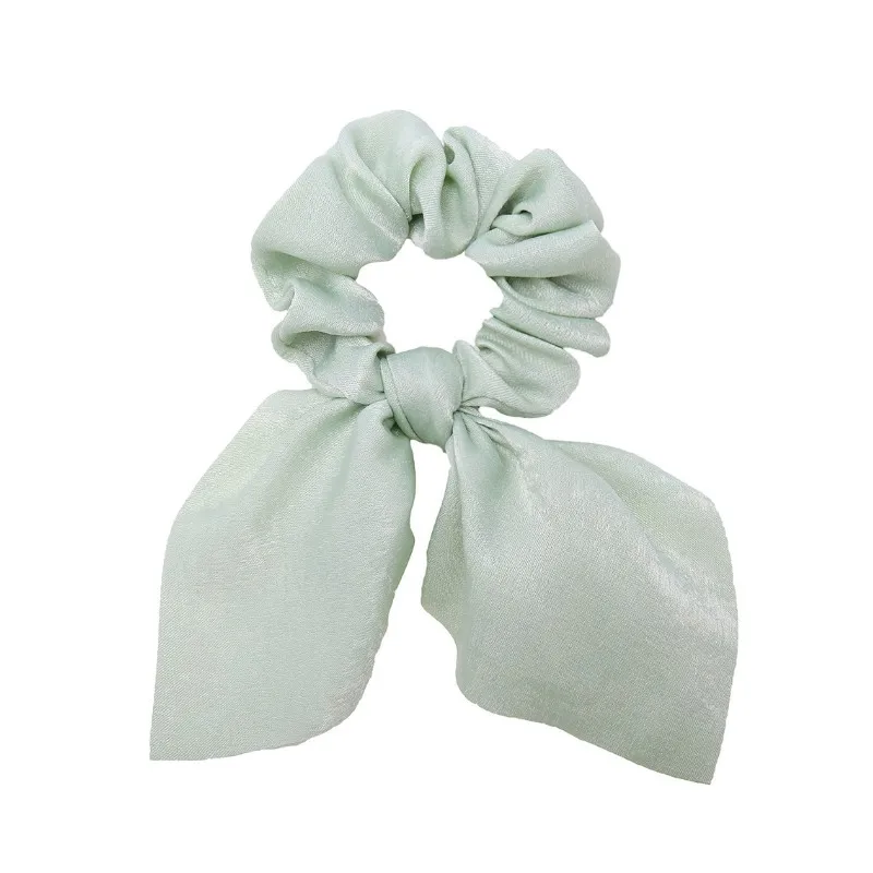 Bow Scrunchies For Woman Girls Printed Floral Hair Ties with Bow Elastic Hair Bands Ponytail Holder Hair Accessories