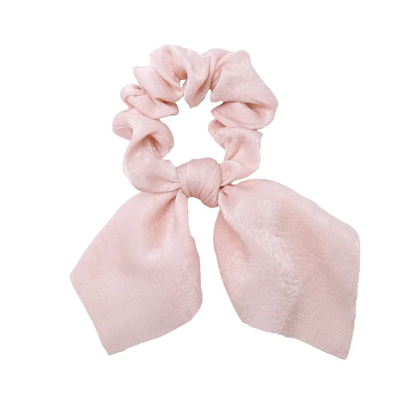 Bow Scrunchies For Woman Girls Printed Floral Hair Ties with Bow Elastic Hair Bands Ponytail Holder Hair Accessories