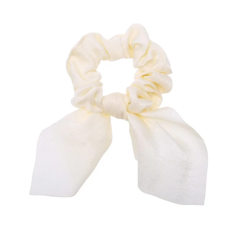 Bow Scrunchies For Woman Girls Printed Floral Hair Ties with Bow Elastic Hair Bands Ponytail Holder Hair Accessories