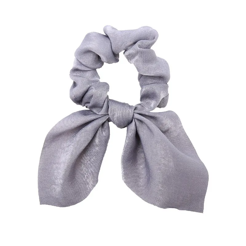 Bow Scrunchies For Woman Girls Printed Floral Hair Ties with Bow Elastic Hair Bands Ponytail Holder Hair Accessories