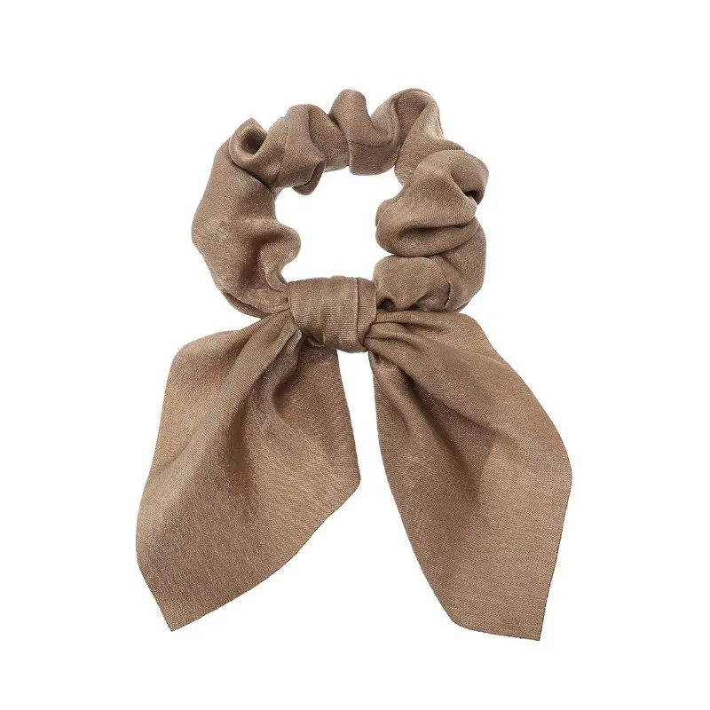 Bow Scrunchies For Woman Girls Printed Floral Hair Ties with Bow Elastic Hair Bands Ponytail Holder Hair Accessories