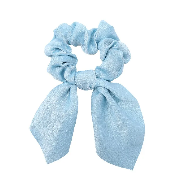 Bow Scrunchies For Woman Girls Printed Floral Hair Ties with Bow Elastic Hair Bands Ponytail Holder Hair Accessories