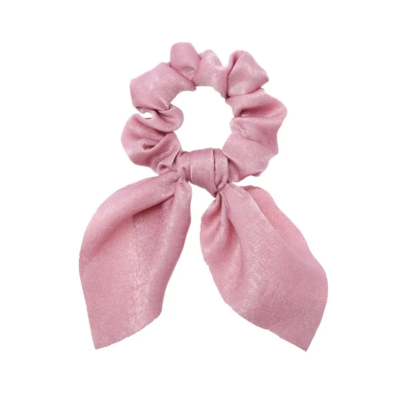 Bow Scrunchies For Woman Girls Printed Floral Hair Ties with Bow Elastic Hair Bands Ponytail Holder Hair Accessories