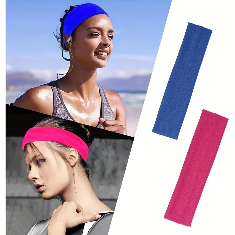 10 Pack Elastic Sports Headbands for Women Stretchy Candy-Colored Hairbands Fashion Sweatbands for Fitness Yoga Running Cycling