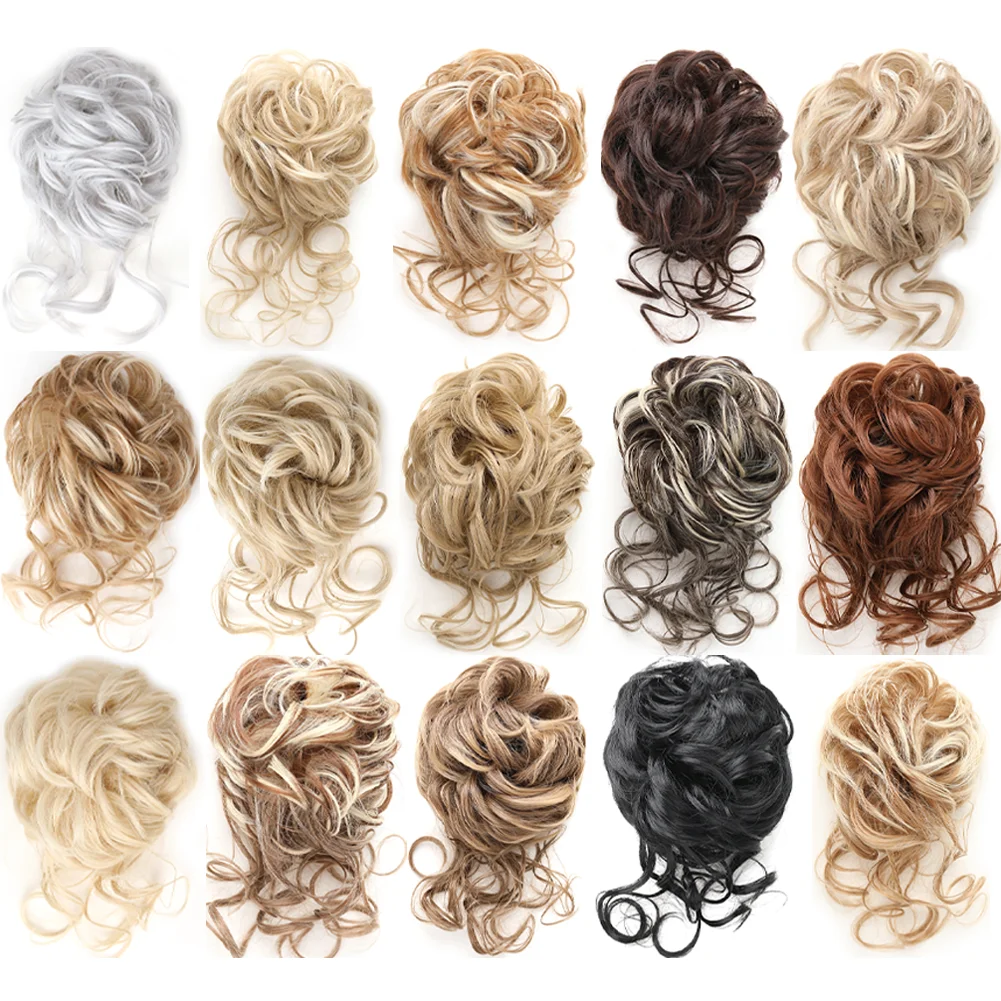 Synthetic Messy Bun Hair Extension Claw Clip in Hair Piece Hair Buns Short Curly Hair for Women