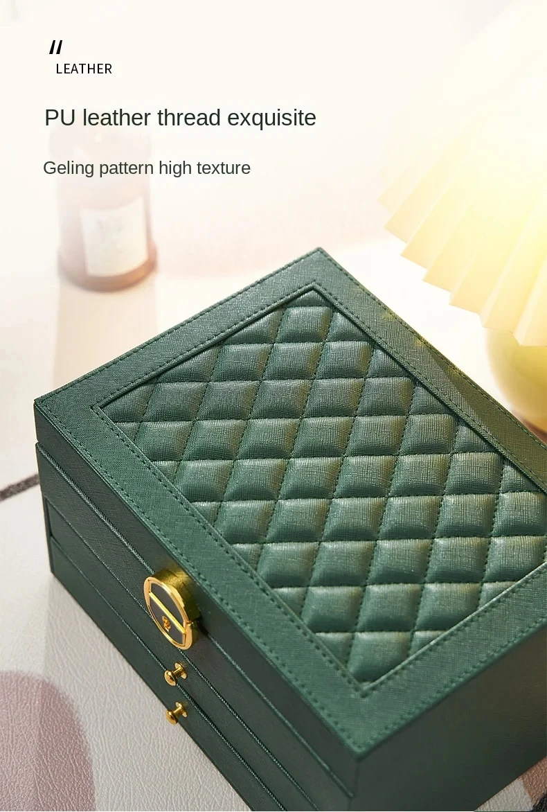 High-End Multi-Layer Drawer-Type Jewelry Box Household Large Capacity Earring Storage Organizer with Oxidation Finish