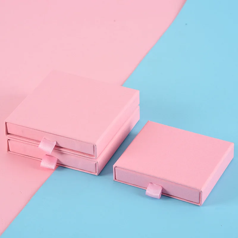 Custom Paper Drawer Jewelry Box Logo for Necklace Ring Earrings Jewelry Packaging for Small Business Gift Boxes for Jewellery