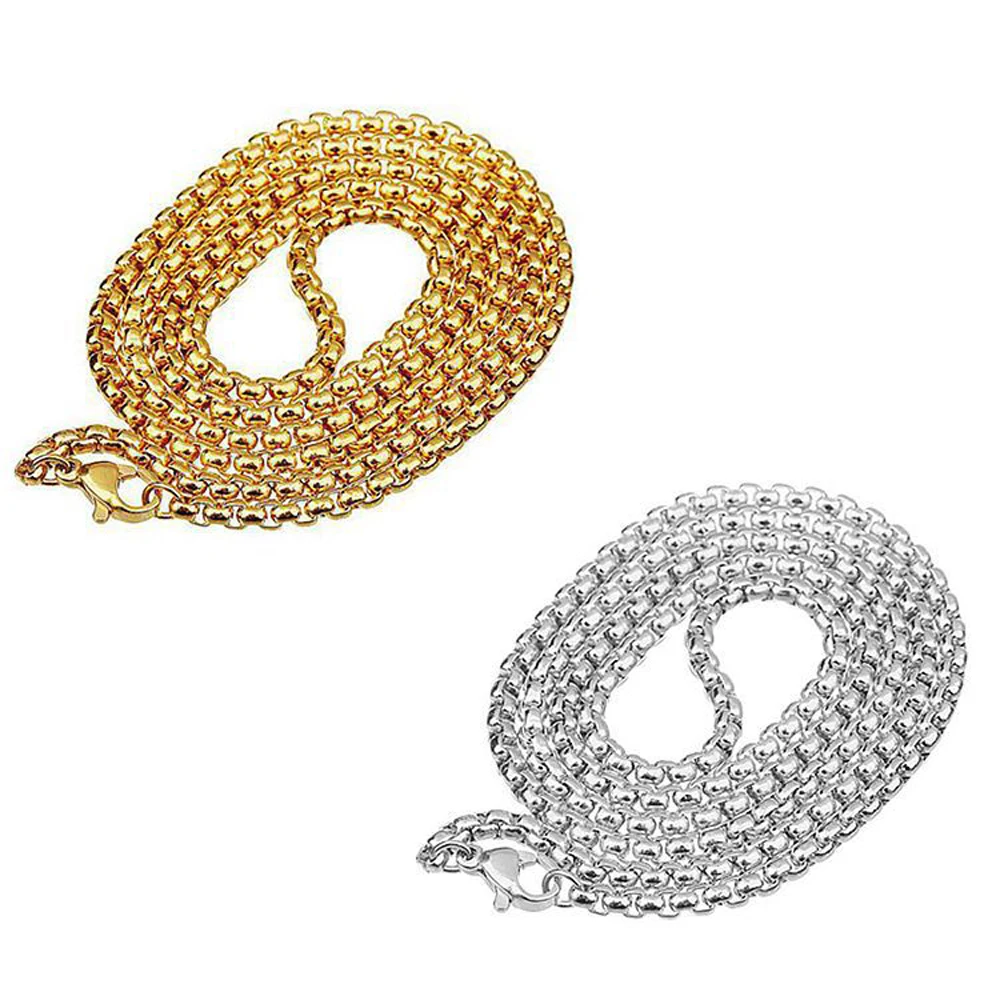 Stainless Steel Titanium God Jesus Human Head Gold Plated Portrait Pendant Necklace with 3mm Chain For Men Women Hip Hop Jewelry