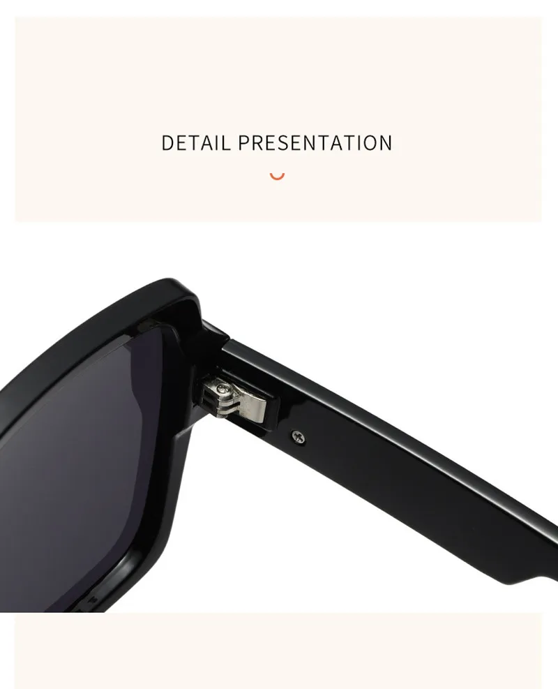 Fashion Square Frame Sunglasses for Women Luxury UV Protection Large Frame All-Match DS-8052-1