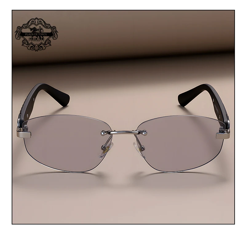 Fashion Small Polygonal Sunglasses for Women Luxury Brand Rmless Brown Sun Glasses Woman Vintage Metal Designer Shades Eyewear