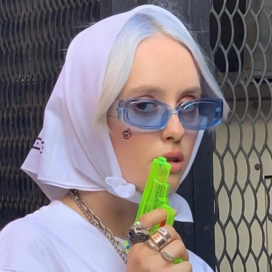 56PCS Small Rectangle Pattern Sunglasses For Women Vintage Brand Designer Square Female Eyewear