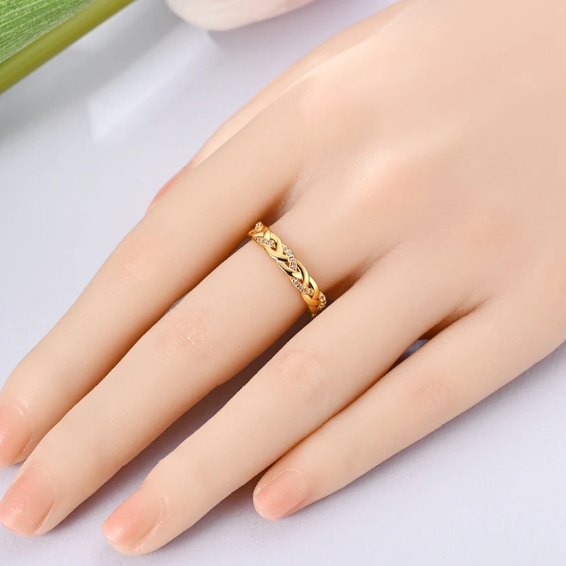 925 Sterling Silver Rings Gold Color Sparking Popular LOVE Wedding Ring Certified Women Engagement Jewelry Anniversary Gifts