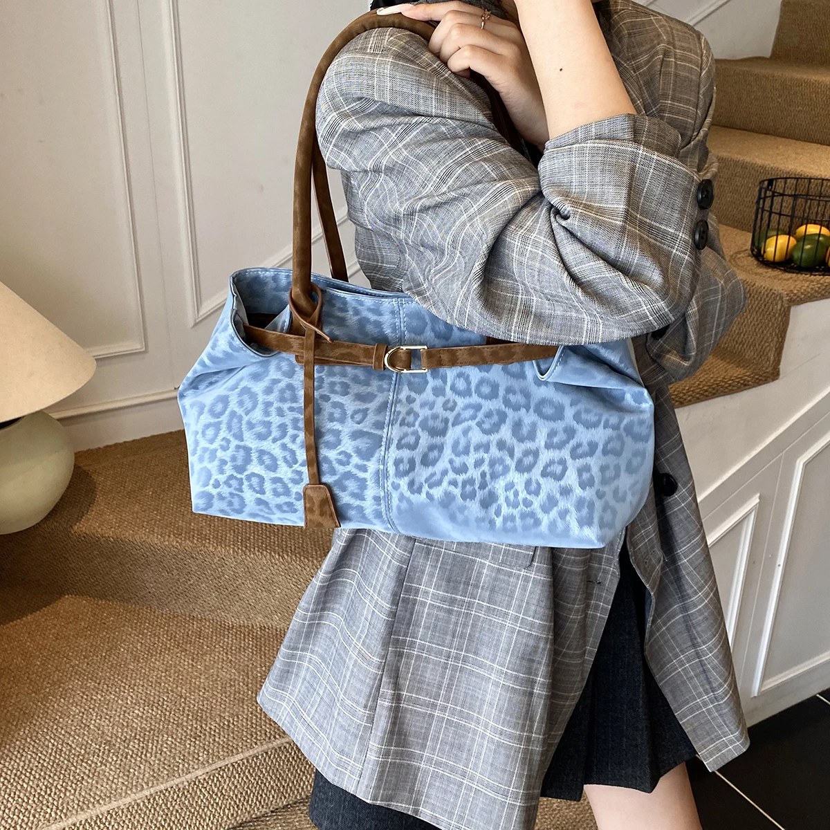 Leopard PU Leather Shoulder Bags for Women 2026 Luxury Designer Brand Trend Tote Bag Females Short Handle Handbags and Purses