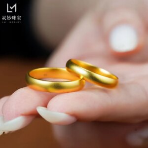 Solid Loach Back Ring Women's 24K Gold AU999 - Heavy thick-walled solid body, premium texture, for collection and inheritance