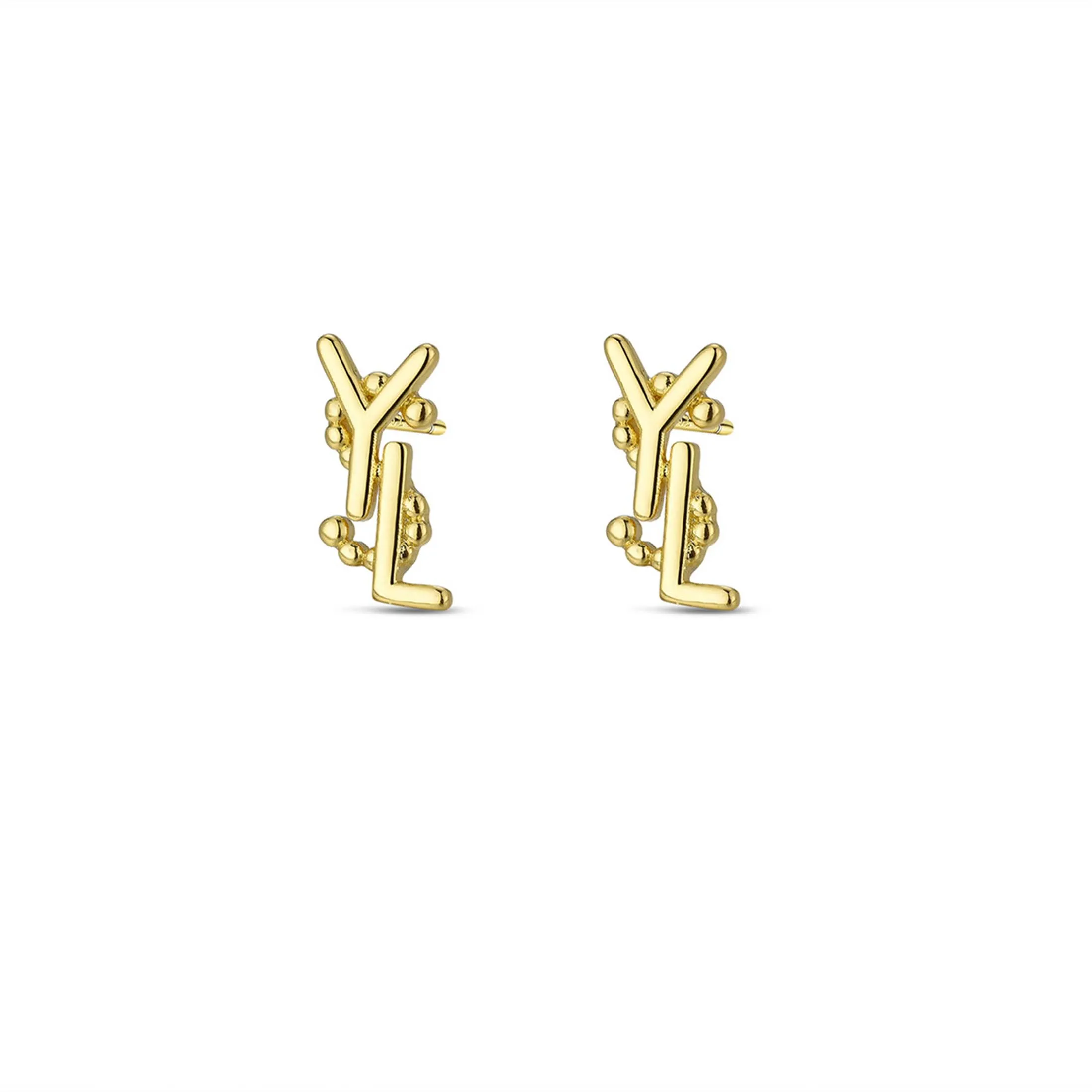 1 Pair Women’s Versatile Mini Cartilage Earrings - Minimalist Letter Design Studs Perfect for Daily Everyday Wear