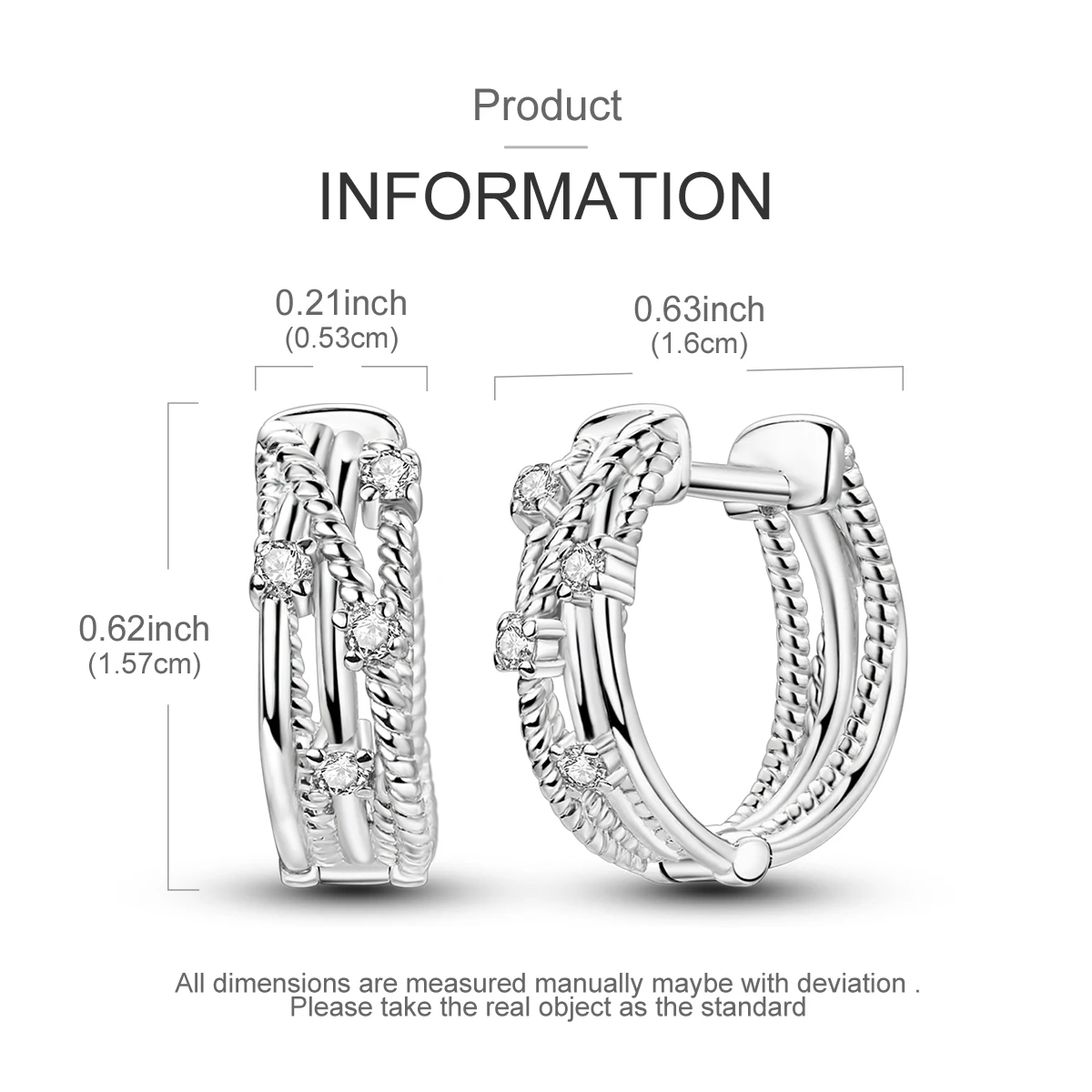 925 Silver Woman Hoop Earring Star Heart Butterfly Pendienes Original Jewelry Gift