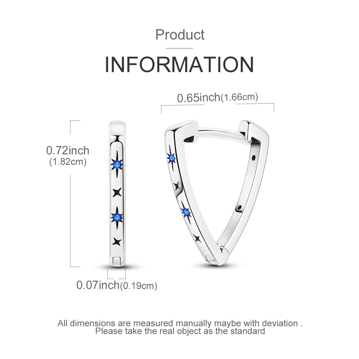 925 Silver Woman Hoop Earring Star Heart Butterfly Pendienes Original Jewelry Gift