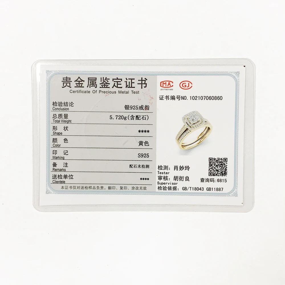 Szjinao 2pcs Moissanite Ring Set For Woman Original 925 Silver Wedding Jewelry Luxury Engagement Ladies Anniversary Gift Trend