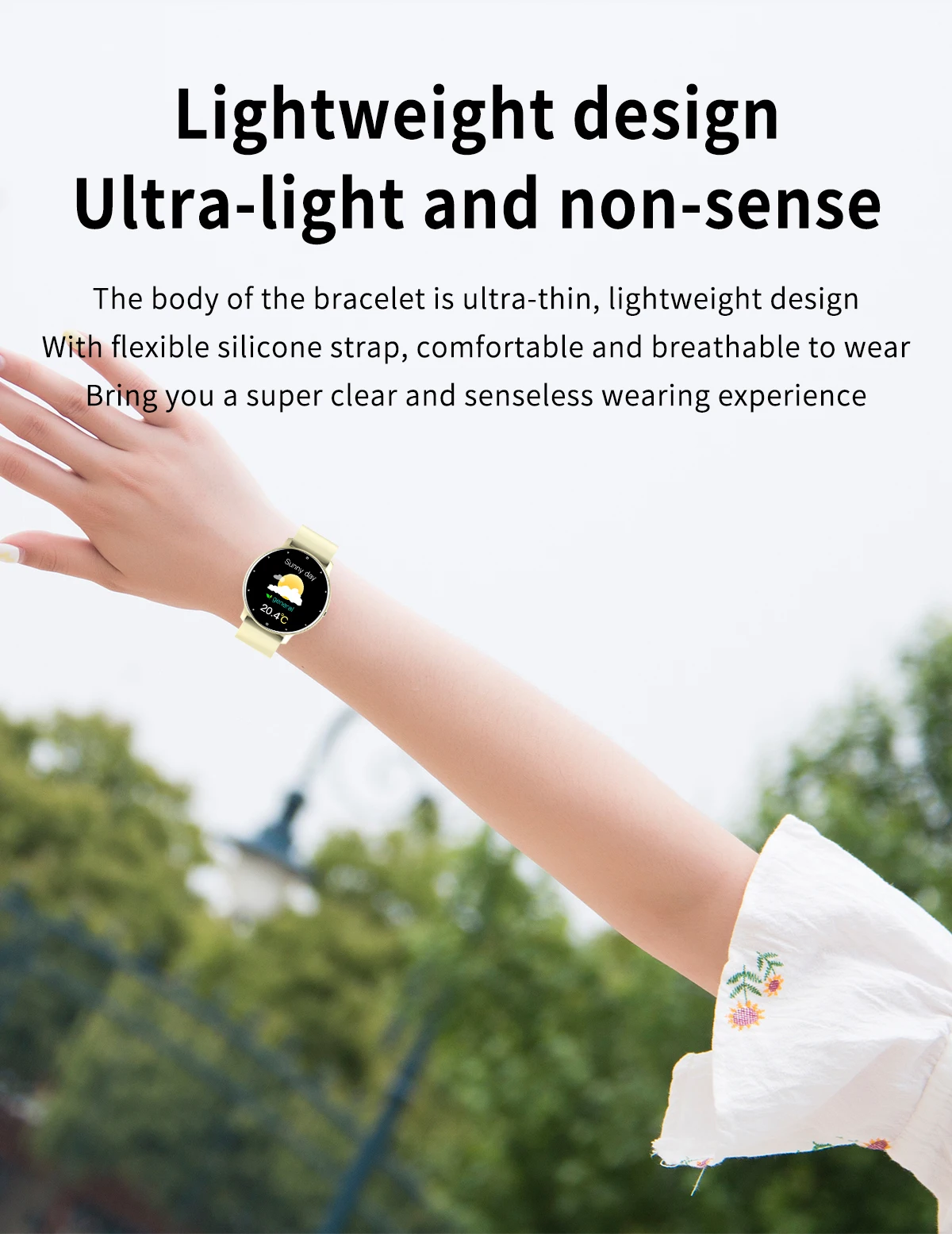 LIGE Waterproof Women Smart Band Watch Real-time Weather Forecast Men Watches Sports Ladies Smart Watch For Women Android IOS