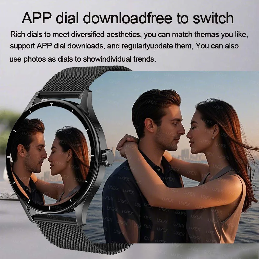 Fashion Smart Watch Plus 1.55 HD For Men And Women App Control BT Call Health Tracker Custom Photo Surprise Gift Business Watchs