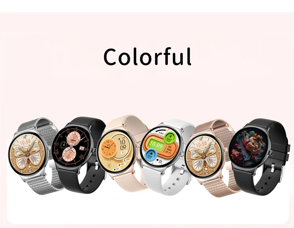 ChiBear Ultra Thin Fashion Smart Watch Women Screen Always Display Time Sports Bracelet Bluetooth Call AMOLED Smartwatch Woman