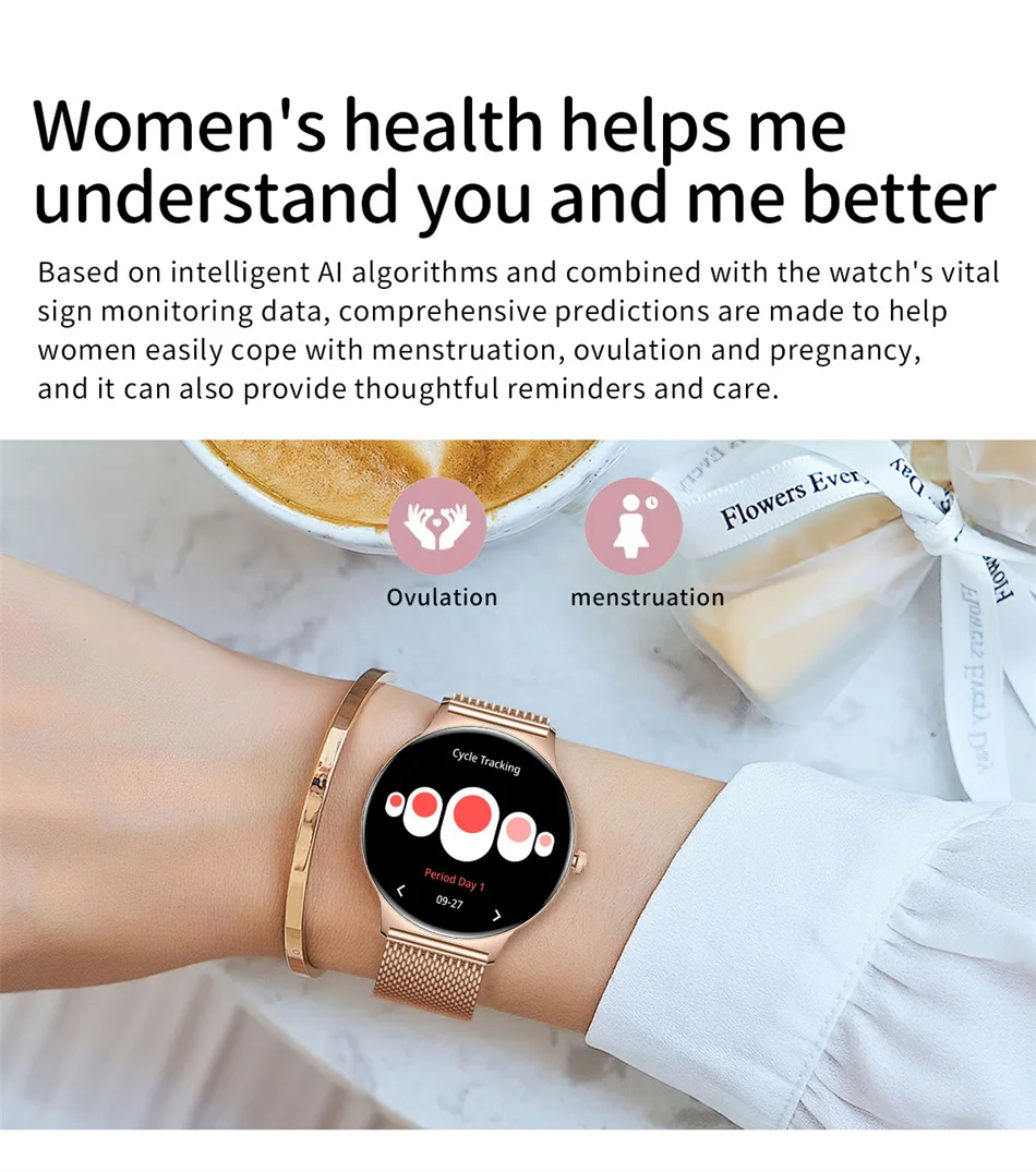 ChiBear Ultra Thin Fashion Smart Watch Women Screen Always Display Time Sports Bracelet Bluetooth Call AMOLED Smartwatch Woman
