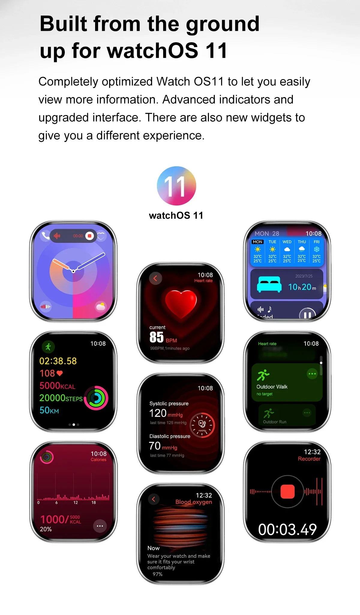 2025 New Original for Apple DT Watch 10 Smart Watch Men AMOLED 4GB Memory Music 3D Surround BT Call Waterproof smart watch Woman