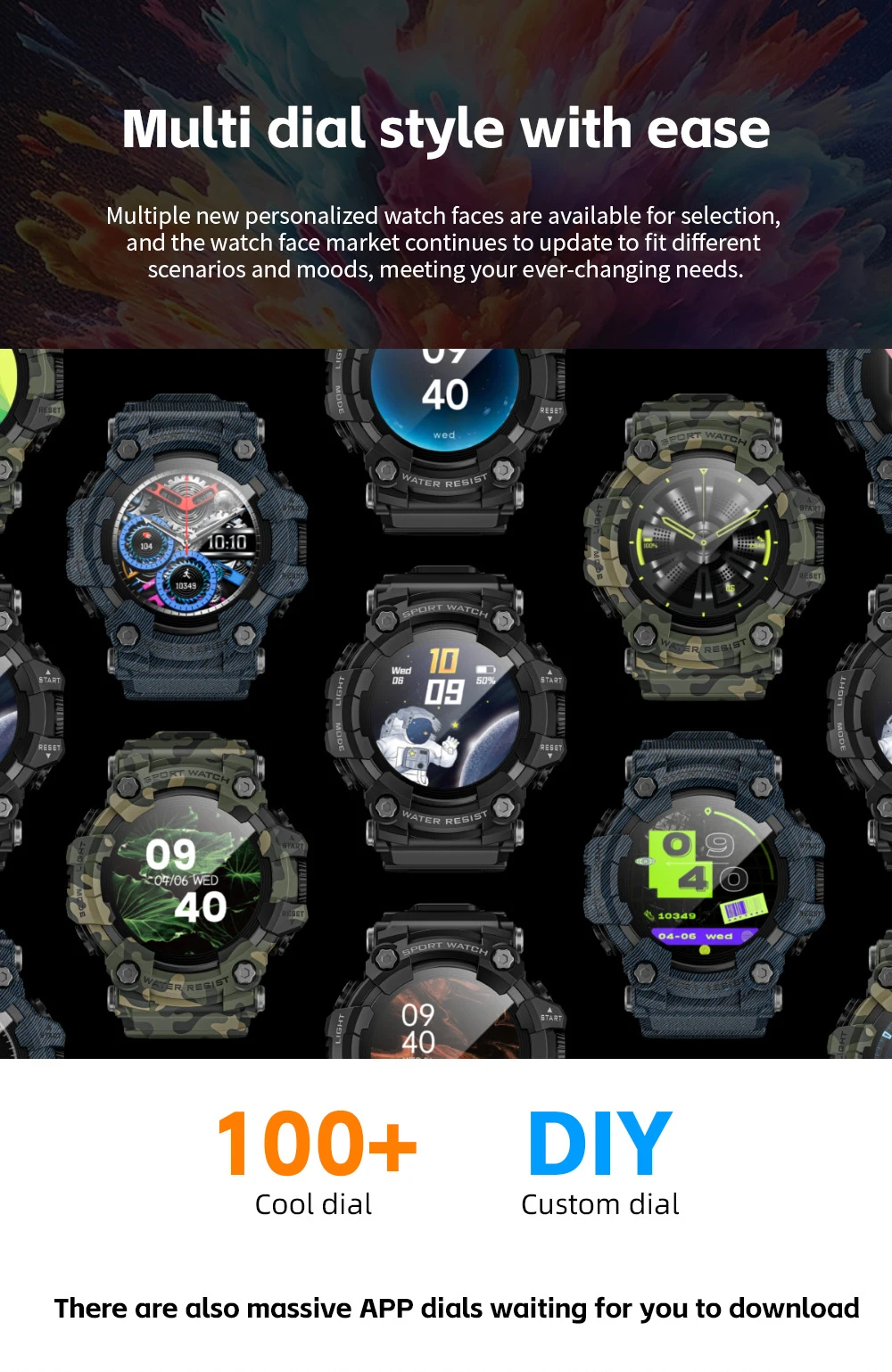 LOKMAT ATTACK-GT Upgrade Sport Smart Watch Waterproof Bluetooth Calls Rugged Smartwatches Flashlight Fitness Tracker for Phone