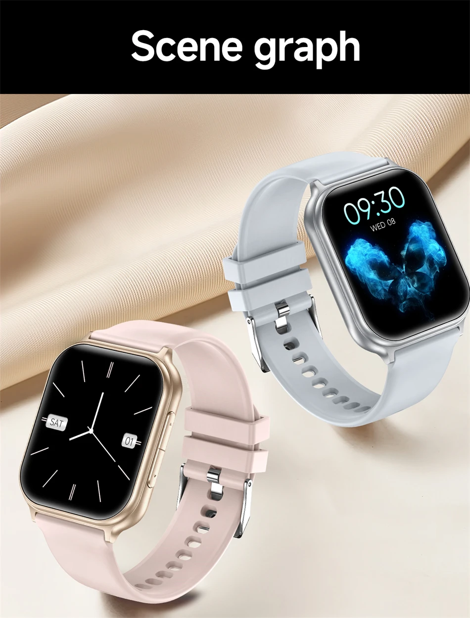 2026 New Smartwatch Women Sports Fitness Track IP68 Waterproof Built-in 24H Heart Rate Bluetooth Call Ladies Fashion Smartwatch