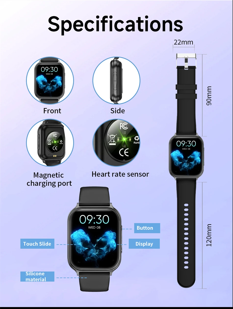 2026 New Smartwatch Women Sports Fitness Track IP68 Waterproof Built-in 24H Heart Rate Bluetooth Call Ladies Fashion Smartwatch