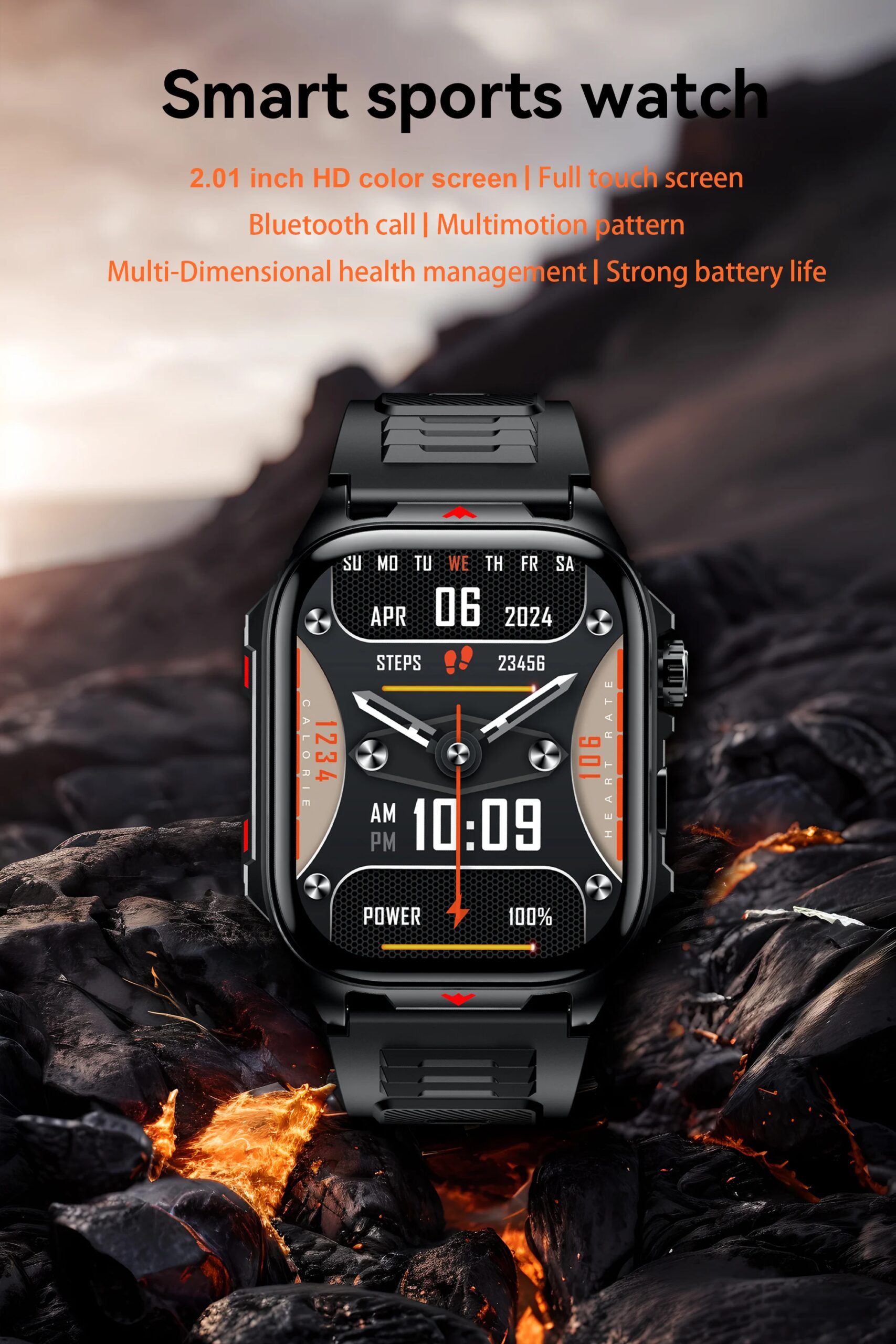 Electronic Smart Watch BT Call Heart Rate Monitor Smartwatch Fitness Tracker Waterproof Sport Watches for Man Woman Android 2026