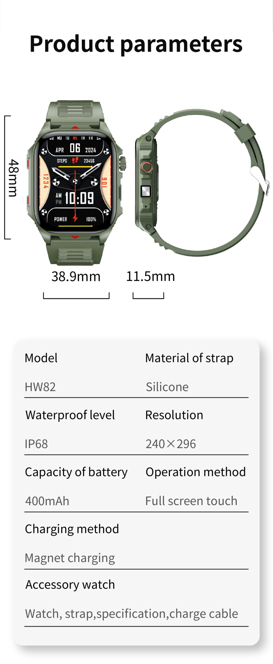 Electronic Smart Watch BT Call Heart Rate Monitor Smartwatch Fitness Tracker Waterproof Sport Watches for Man Woman Android 2026