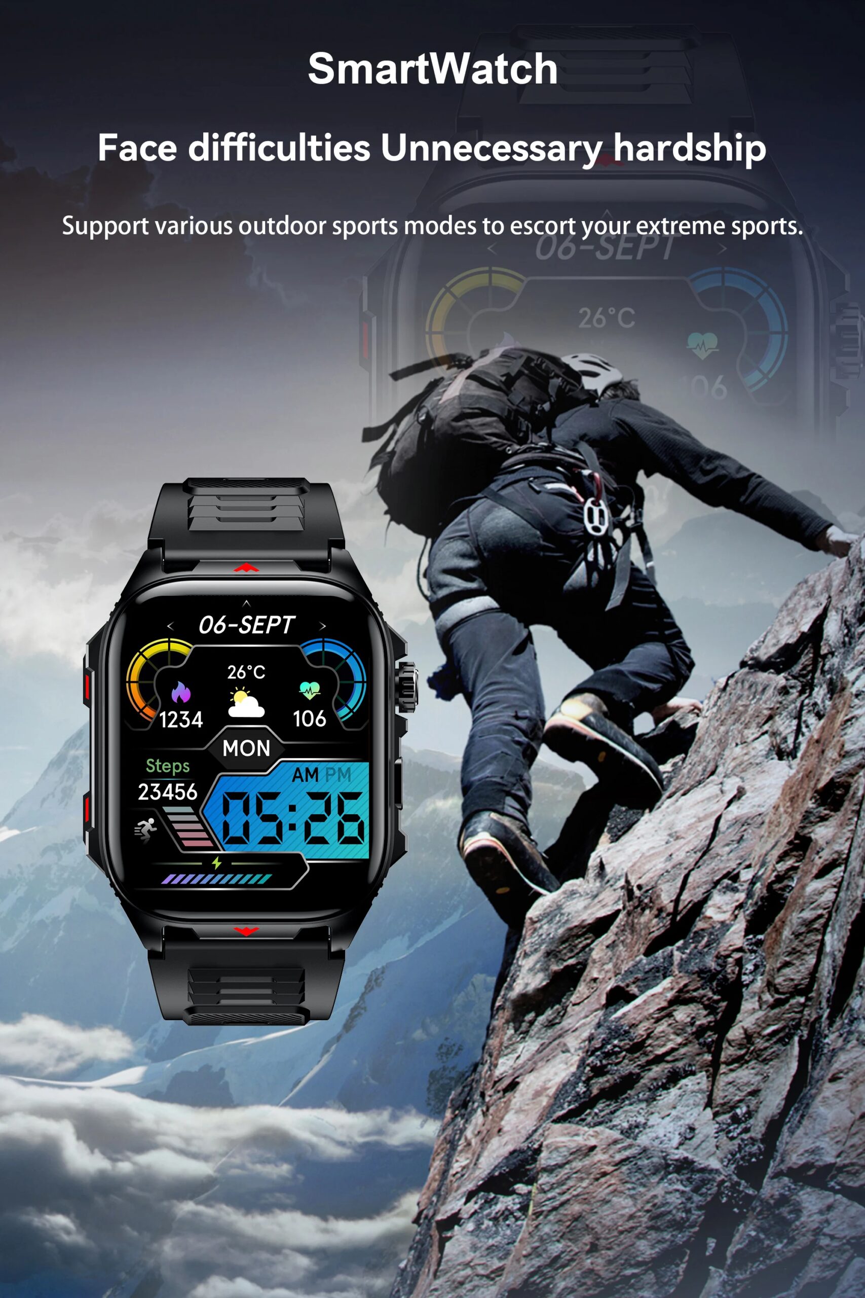 Electronic Smart Watch BT Call Heart Rate Monitor Smartwatch Fitness Tracker Waterproof Sport Watches for Man Woman Android 2026