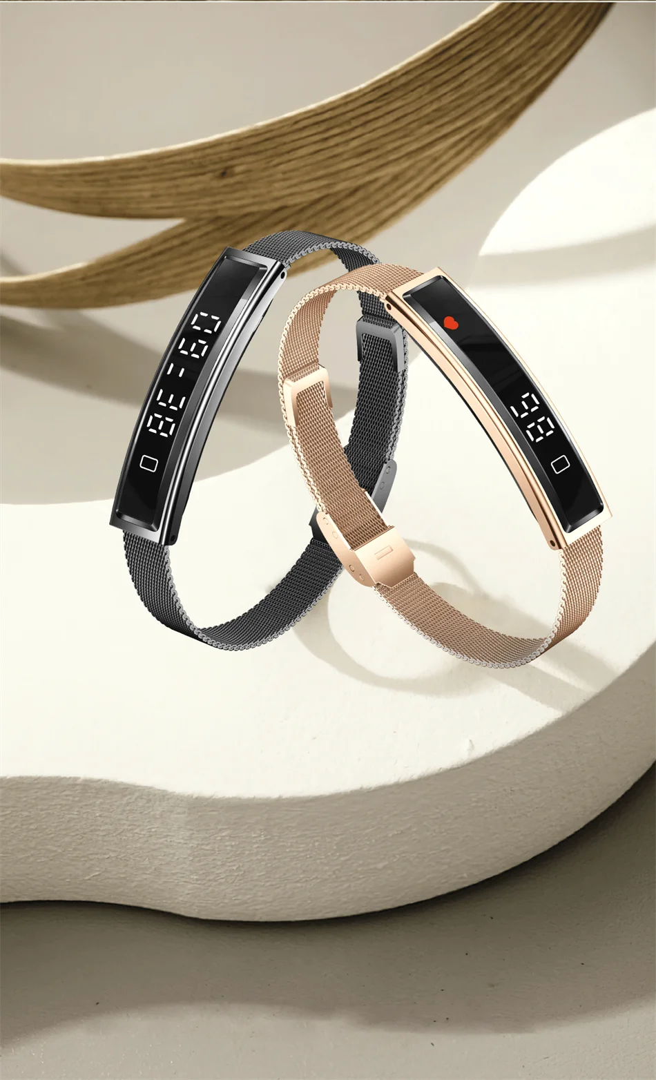 2026 New Fashion Women Smart Bracelet Sport Mode Fitness Tracker Heart Rate Health Monitoring IP68 Waterproof Smart Watch Men