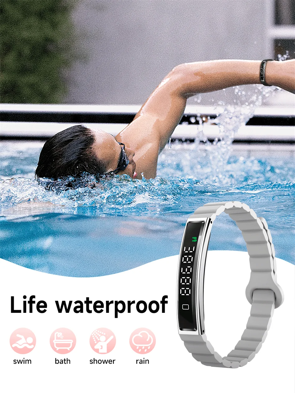 2026 New Fashion Women Smart Bracelet Sport Mode Fitness Tracker Heart Rate Health Monitoring IP68 Waterproof Smart Watch Men