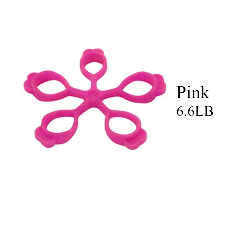 1pc Finger Trainer Silicone Finger Strengthener Five-Finger Ring Fitness Exercise Resistance Band Gym Shaping Tool