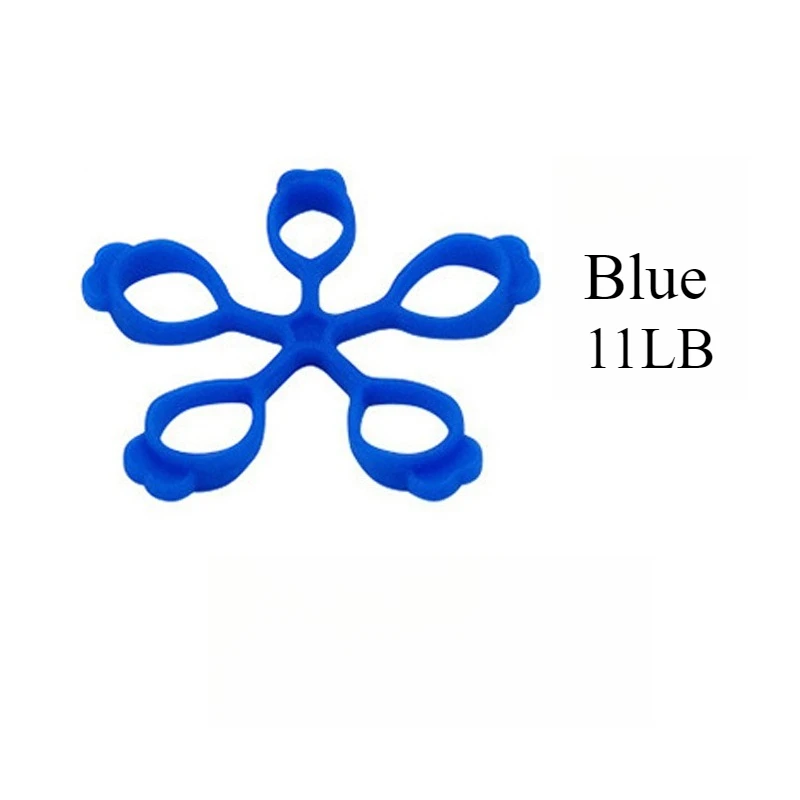 1pc Finger Trainer Silicone Finger Strengthener Five-Finger Ring Fitness Exercise Resistance Band Gym Shaping Tool