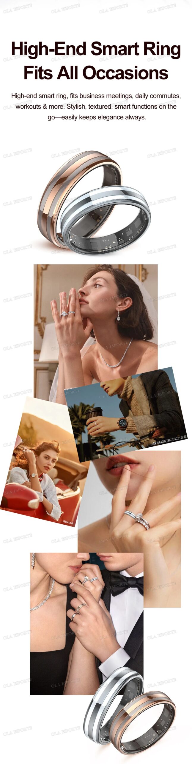 Gesture Sensing Smart Ring Health Monitor Smart Ring Outdoor Waterproof Ring Real HRV Monitor Heart Rate Blood Oxygen Sport Ring