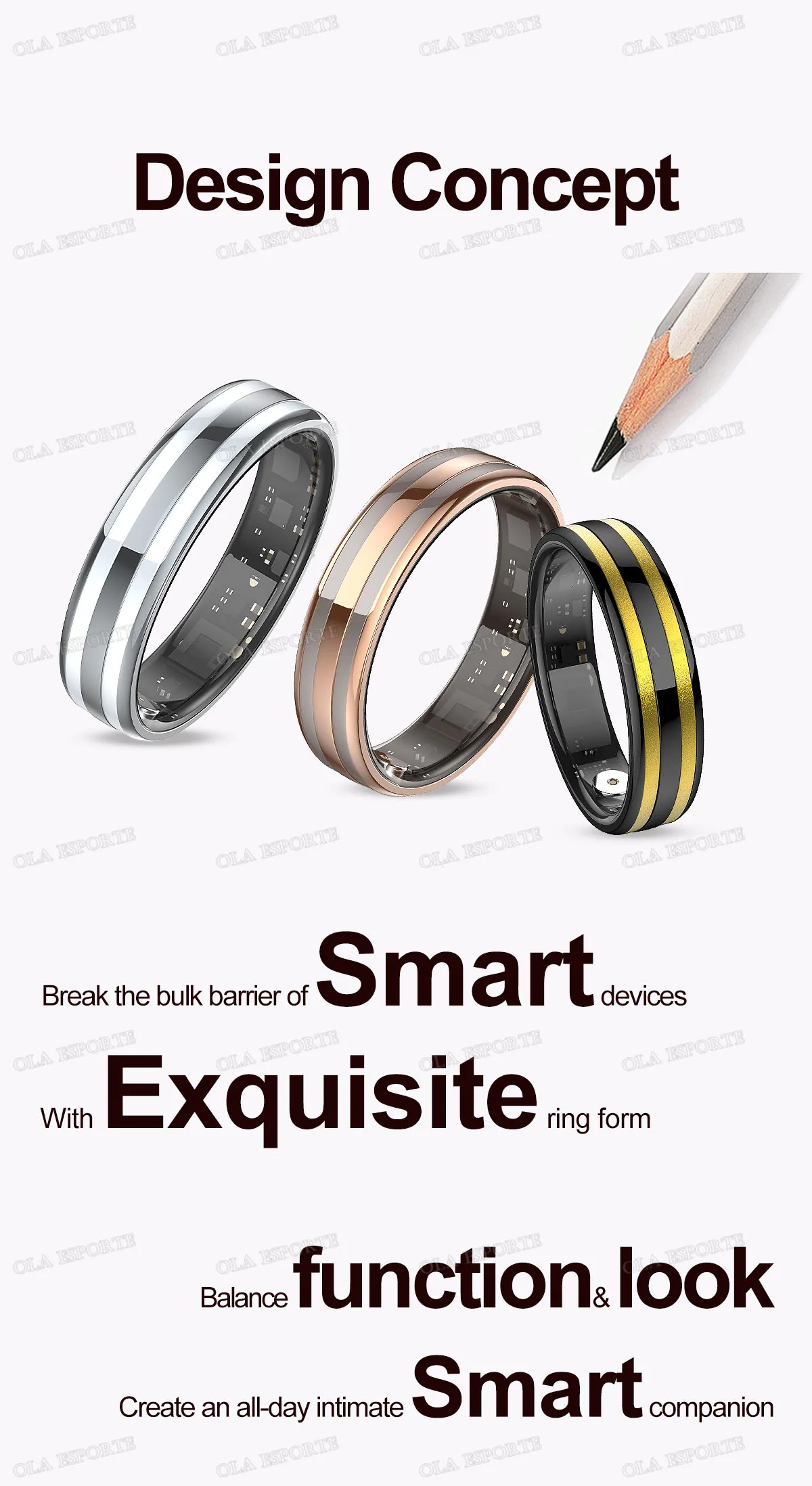 Gesture Sensing Smart Ring Health Monitor Smart Ring Outdoor Waterproof Ring Real HRV Monitor Heart Rate Blood Oxygen Sport Ring