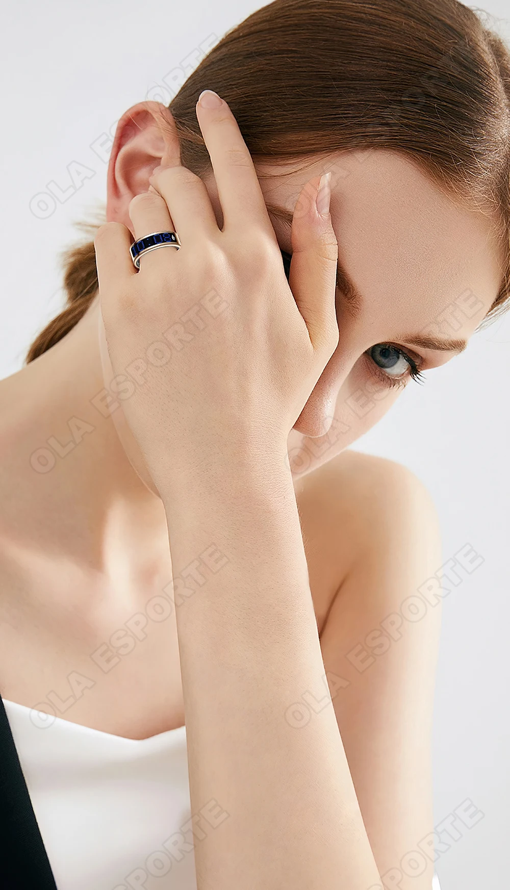 2026 Smart Ring Men Women LED Display Screen Heart Rate Blood Oxygen Monitor 5ATM Waterproof Multi Sports Mode Gifts For Android