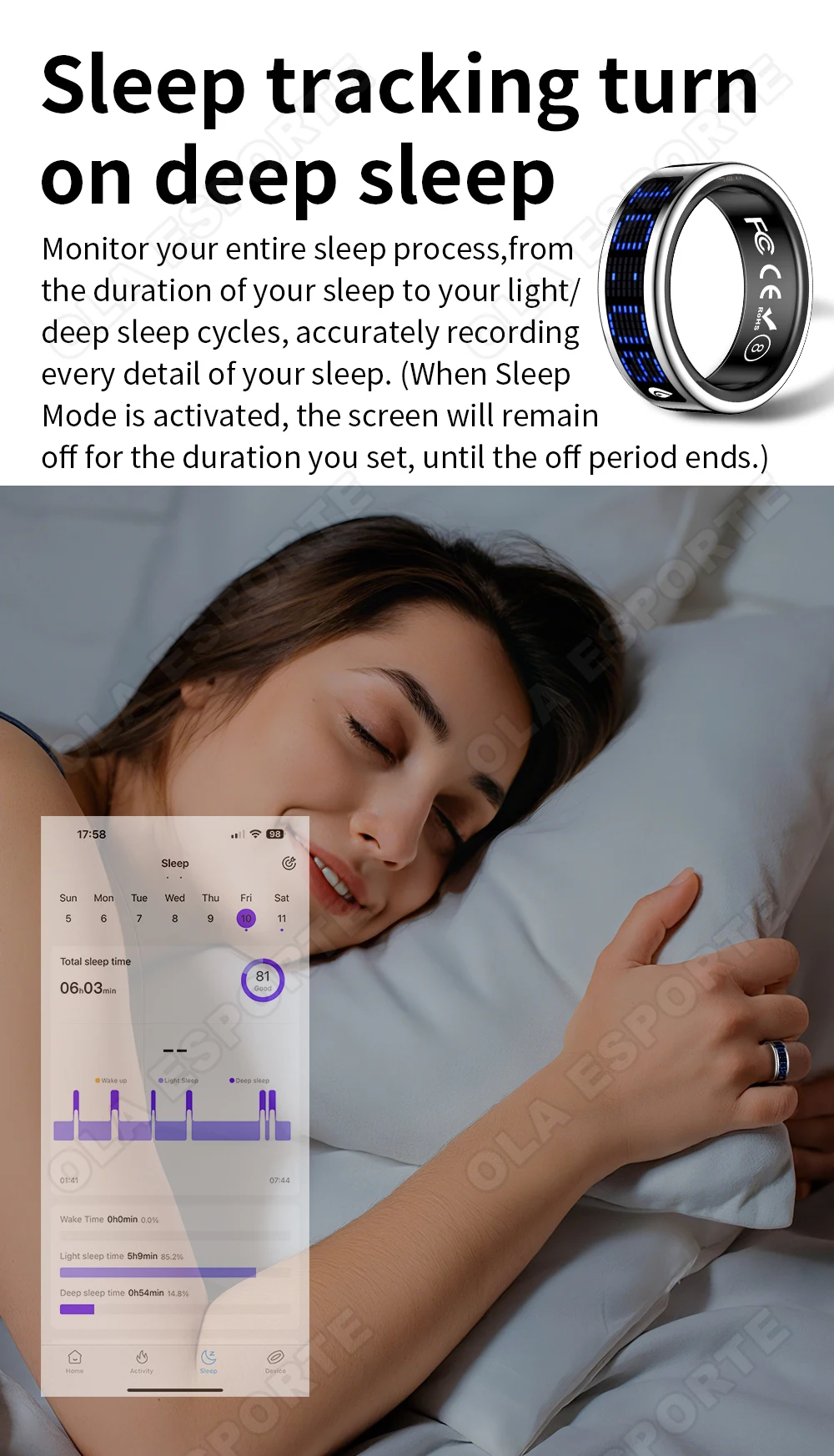 2026 Smart Ring Men Women LED Display Screen Heart Rate Blood Oxygen Monitor 5ATM Waterproof Multi Sports Mode Gifts For Android