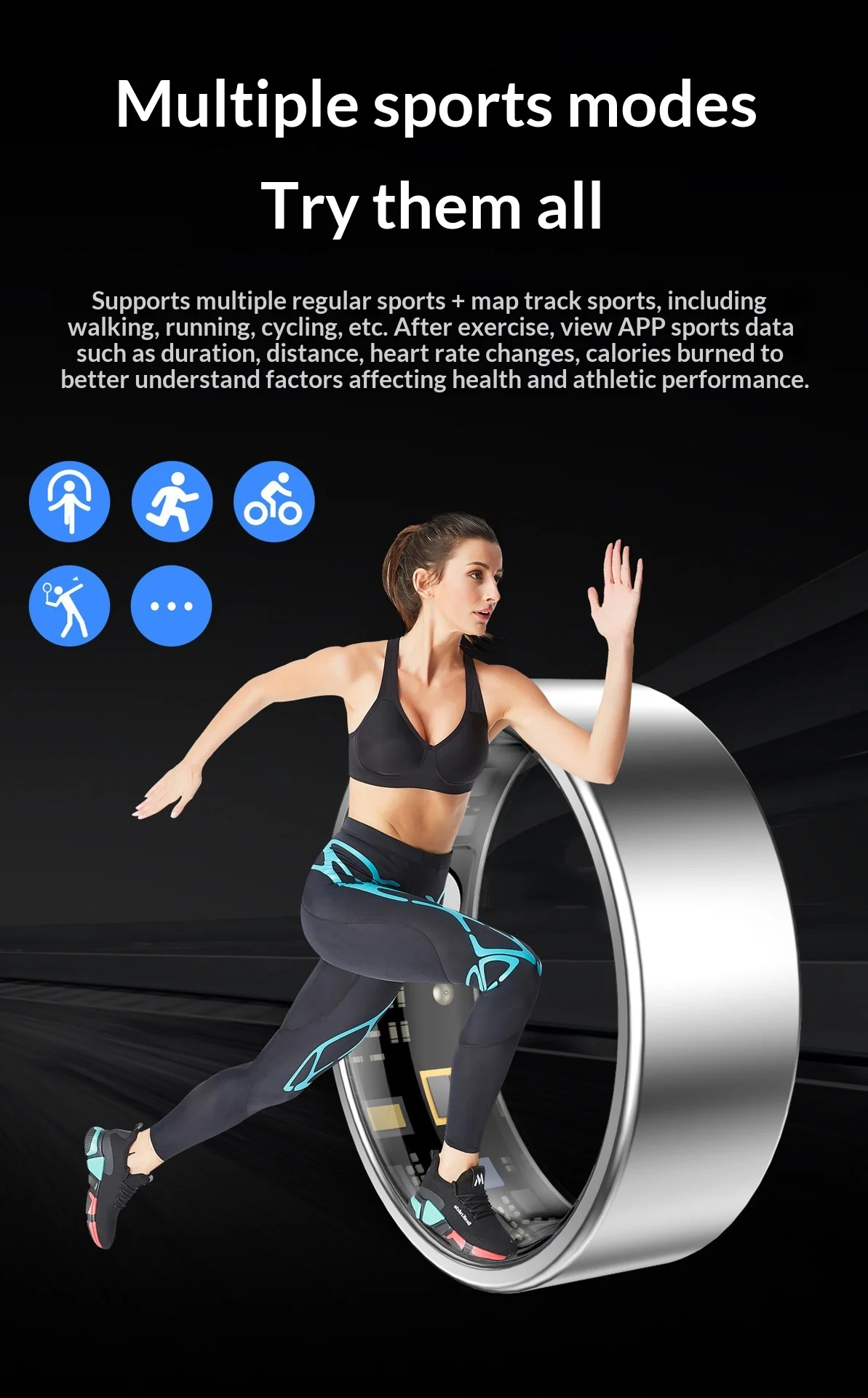 Luckring Smart Ring Fitness Step Tracker Gesture Control Heart Rate Hrv Blood Oxygen Scientific Sleep Monitor For Sports Lovers