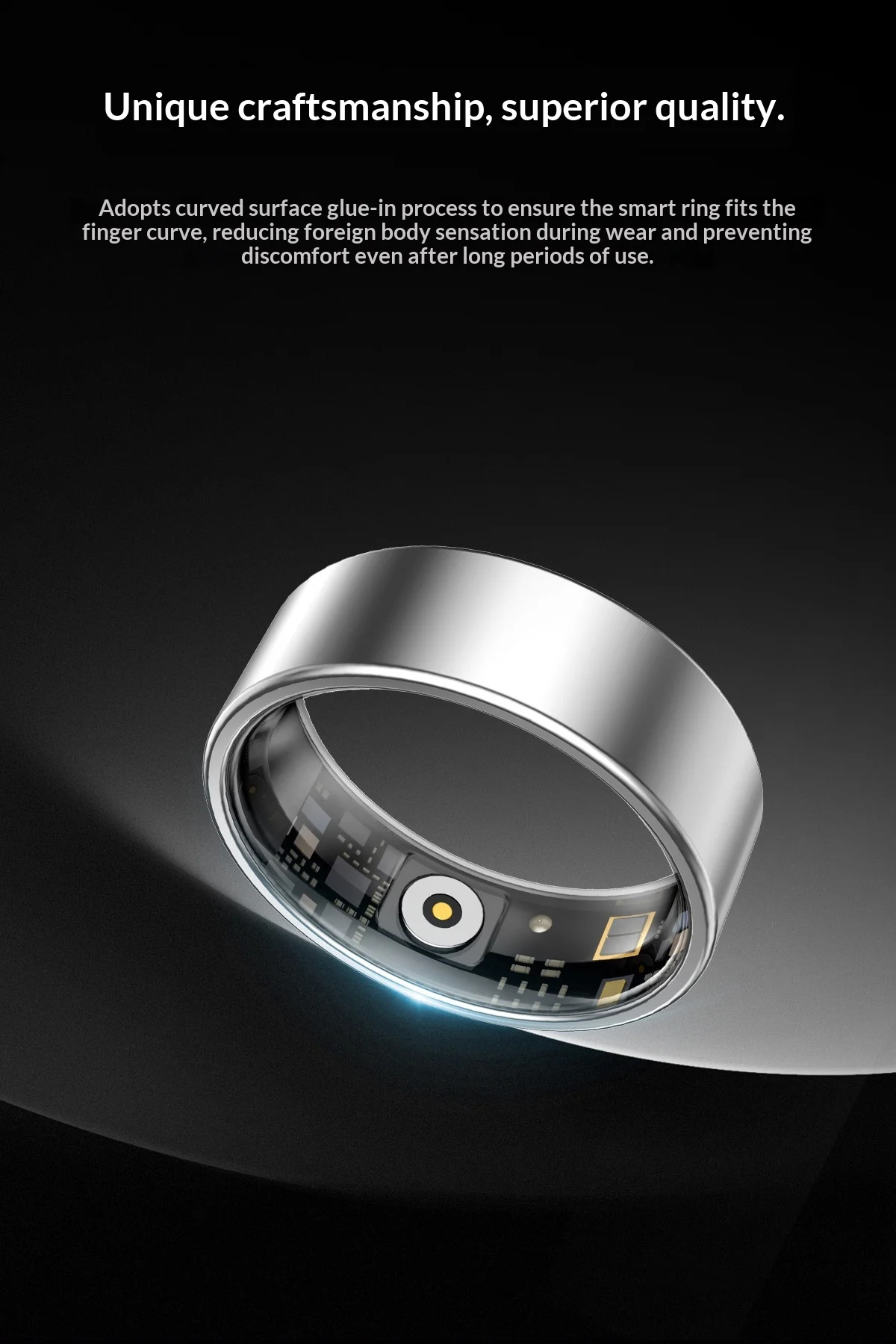 Luckring Smart Ring Fitness Step Tracker Gesture Control Heart Rate Hrv Blood Oxygen Scientific Sleep Monitor For Sports Lovers