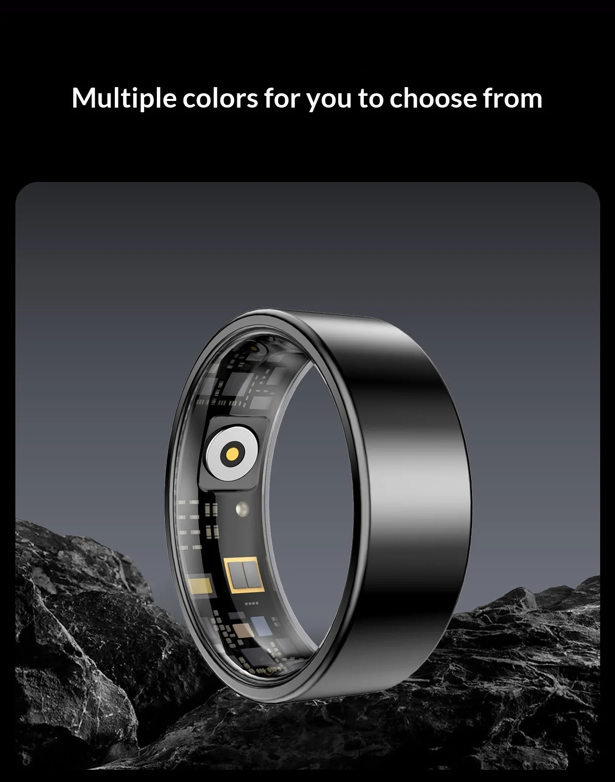 Luckring Smart Ring Fitness Step Tracker Gesture Control Heart Rate Hrv Blood Oxygen Scientific Sleep Monitor For Sports Lovers